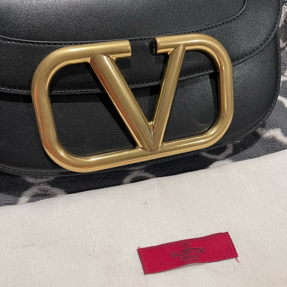 Valentino supervee shoulder leather bag